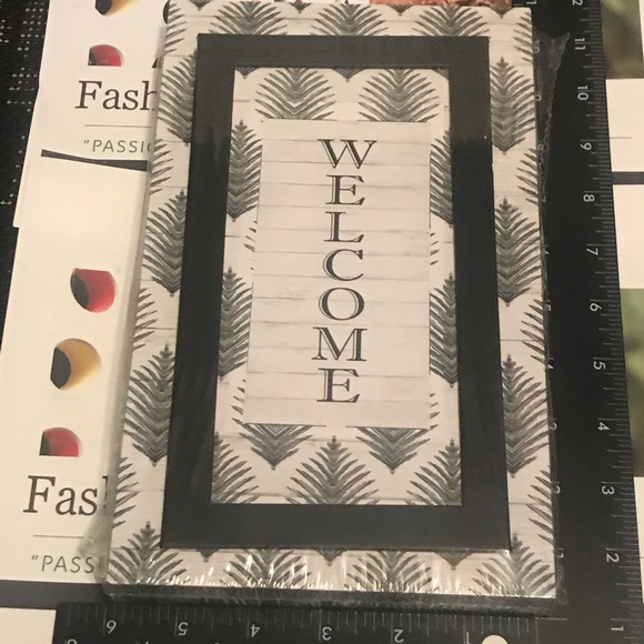 WELCOME Vertical Wood MDF Print Wall Art Farmhouse - Picture 9 of 9